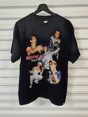 Vtg 1998 Backstreet Boys Concert Tour Graphic Short Sleeve T-Shirt L Made in USA